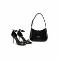 Heels - Model: Black + Gift (Handbag 5 a 7 - Black)